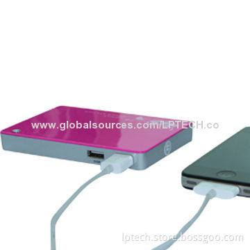 2-in-1 Mobile Power Charger for iPhone, 5,000mAh in Colorful Design